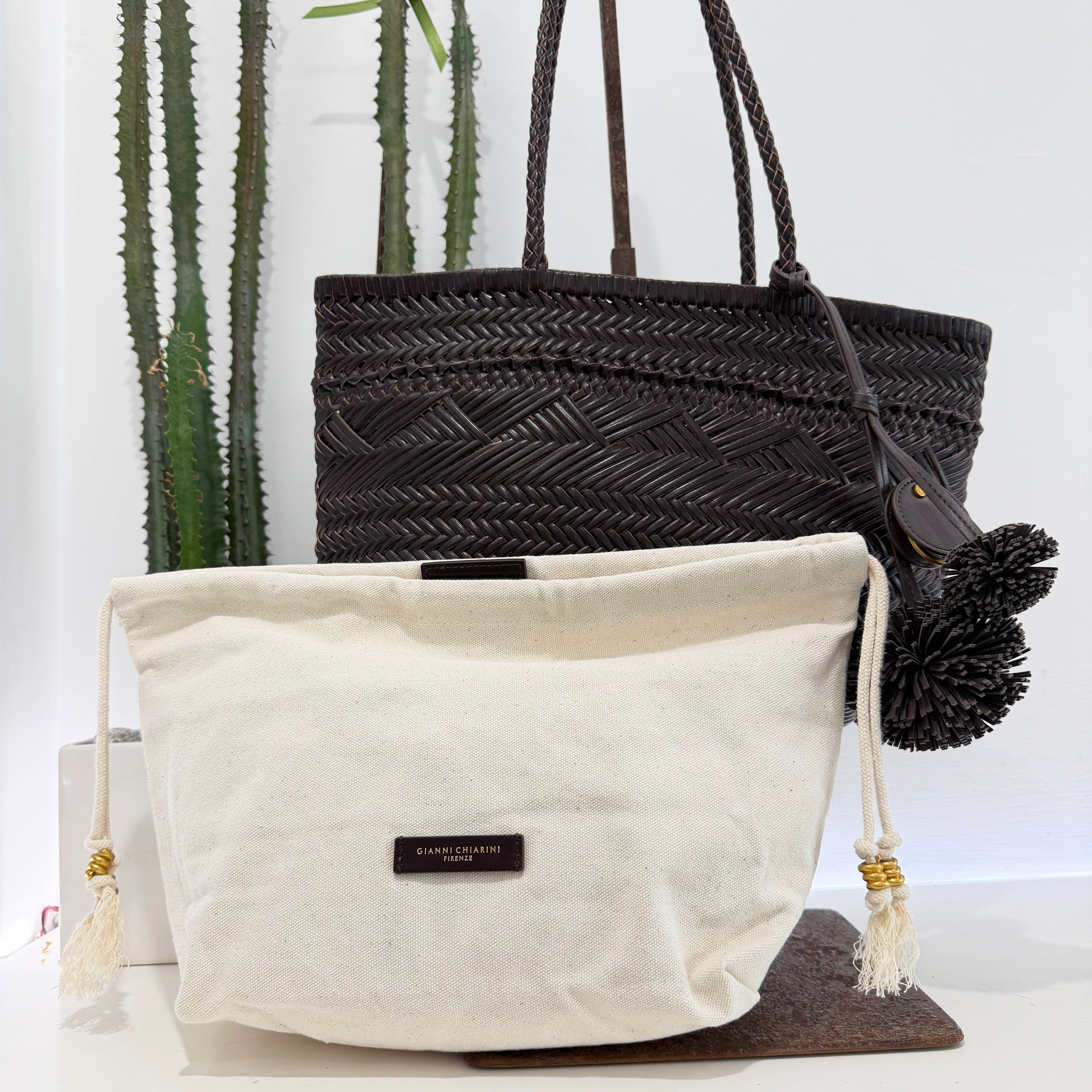 Gianni Chiarini borsa PALOMA PELLE intrecciata dimensione media