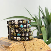 Campomaggi bracciale H5 STELLE TURCHESI moro