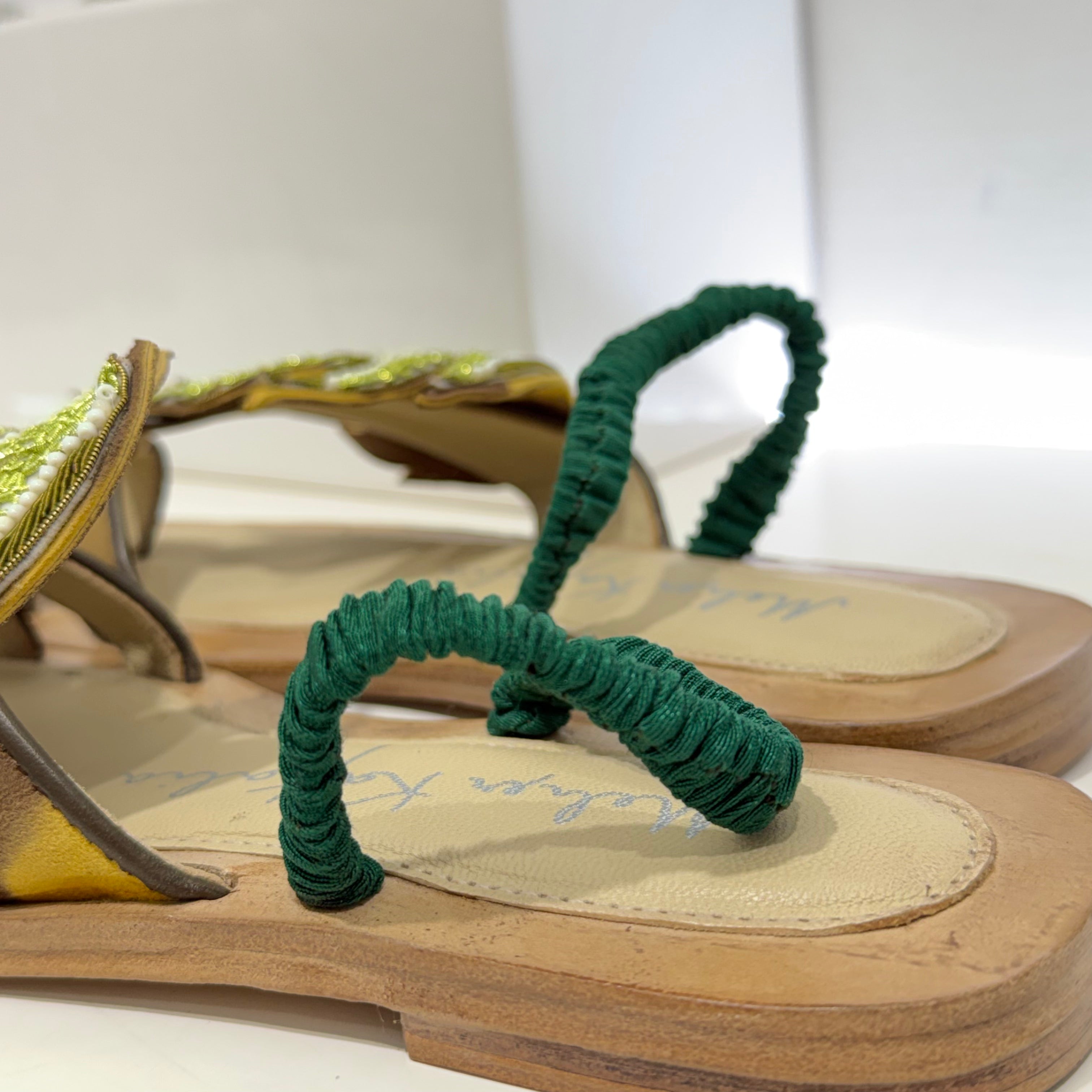 Sandalo Palm Sling Back verde