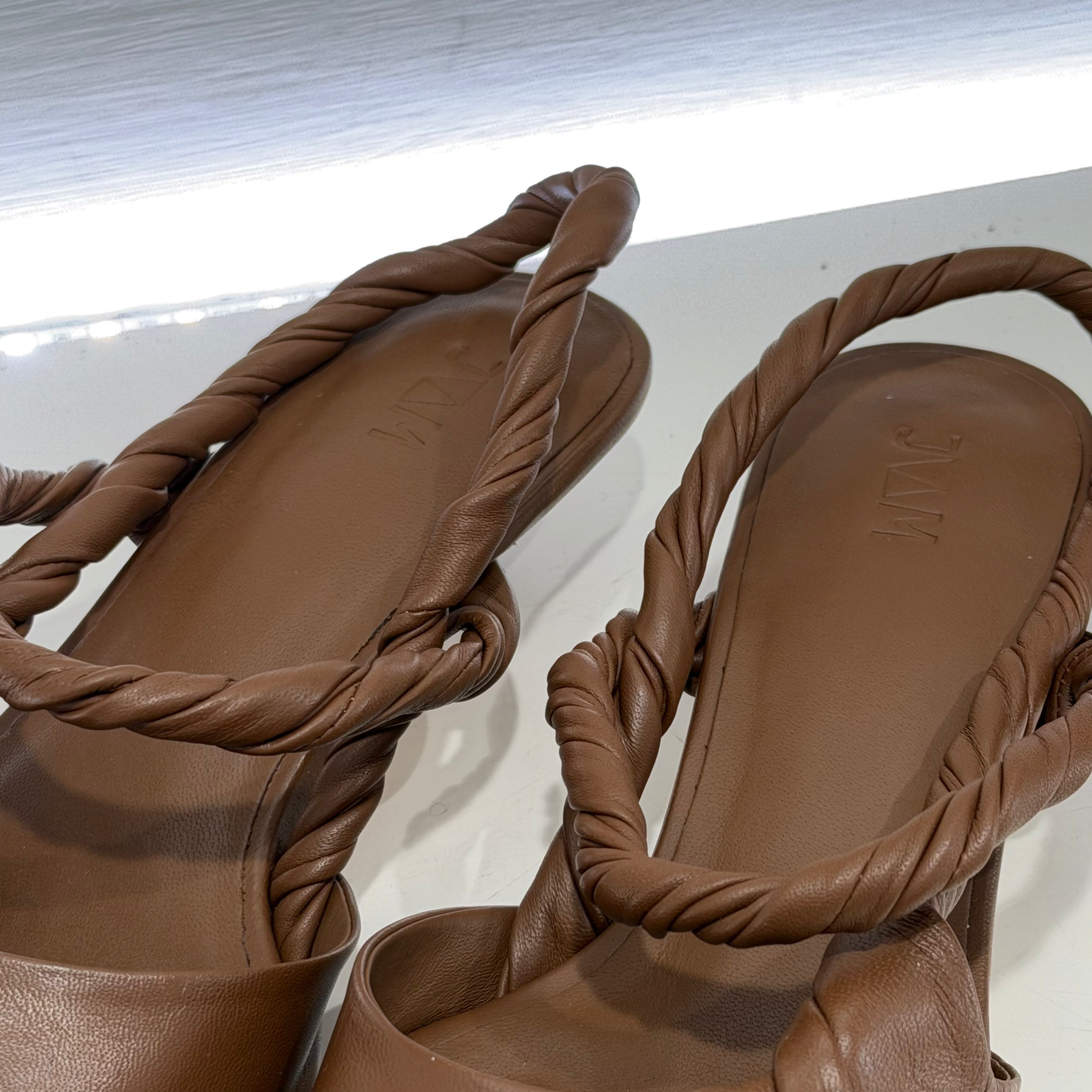 JVAM scarpa aperta marrone tacco 30
