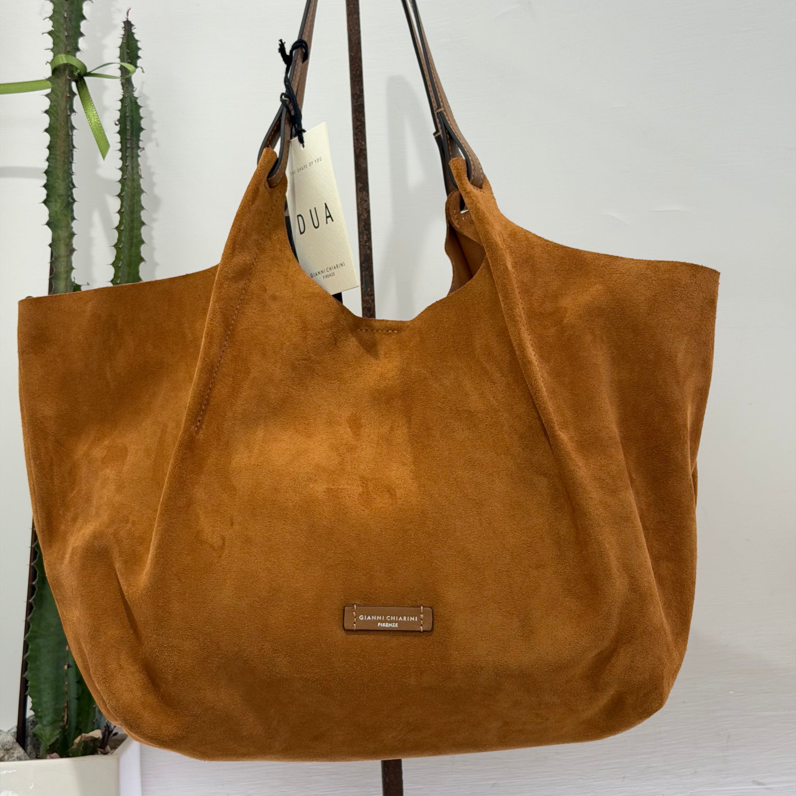 Gianni Chiarini borsa DUA CARAMEL SUEDE dimensione grande