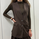 KIKISIX gilet GINNY color t.moro