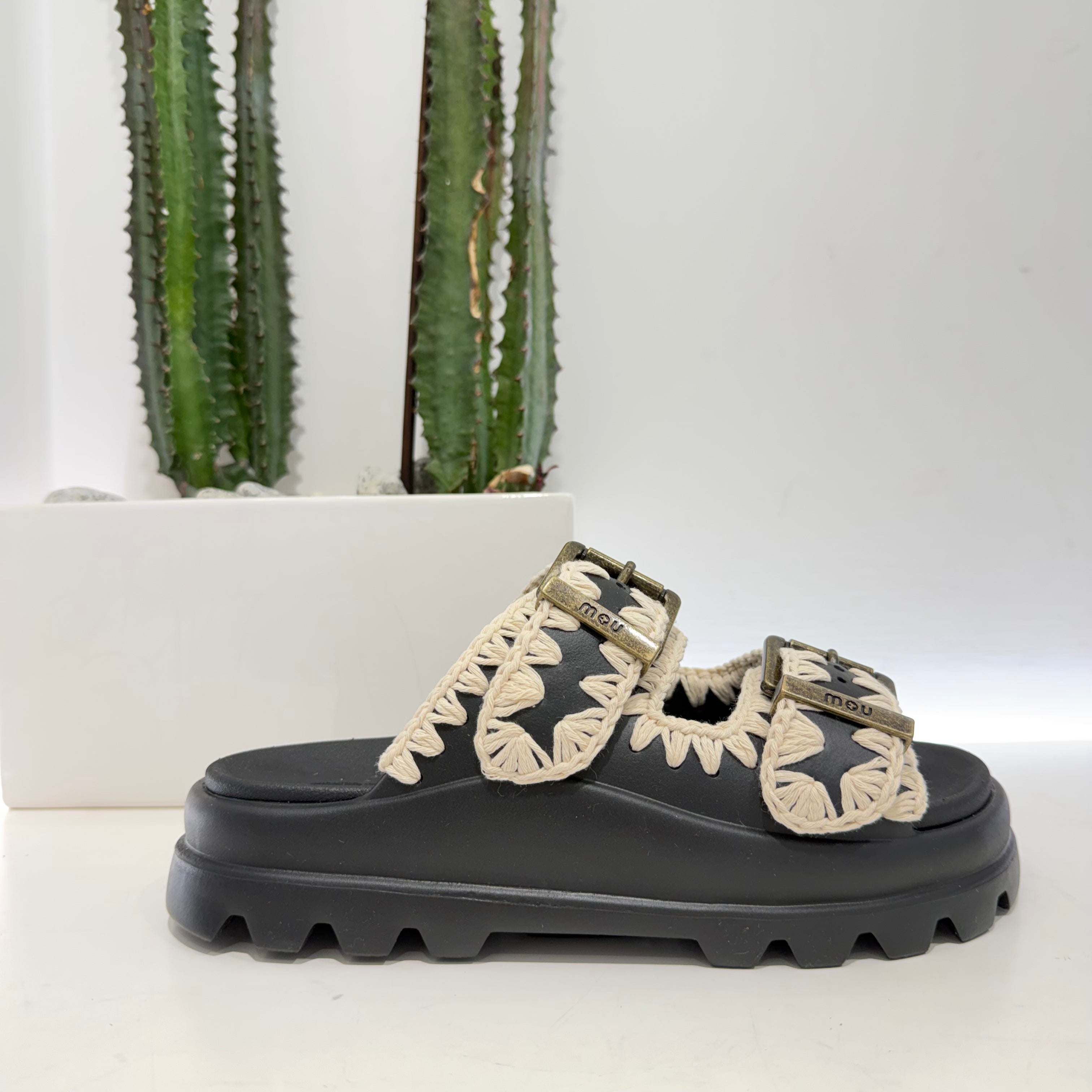 Mou SANDALO DOPPIA FASCIA nero