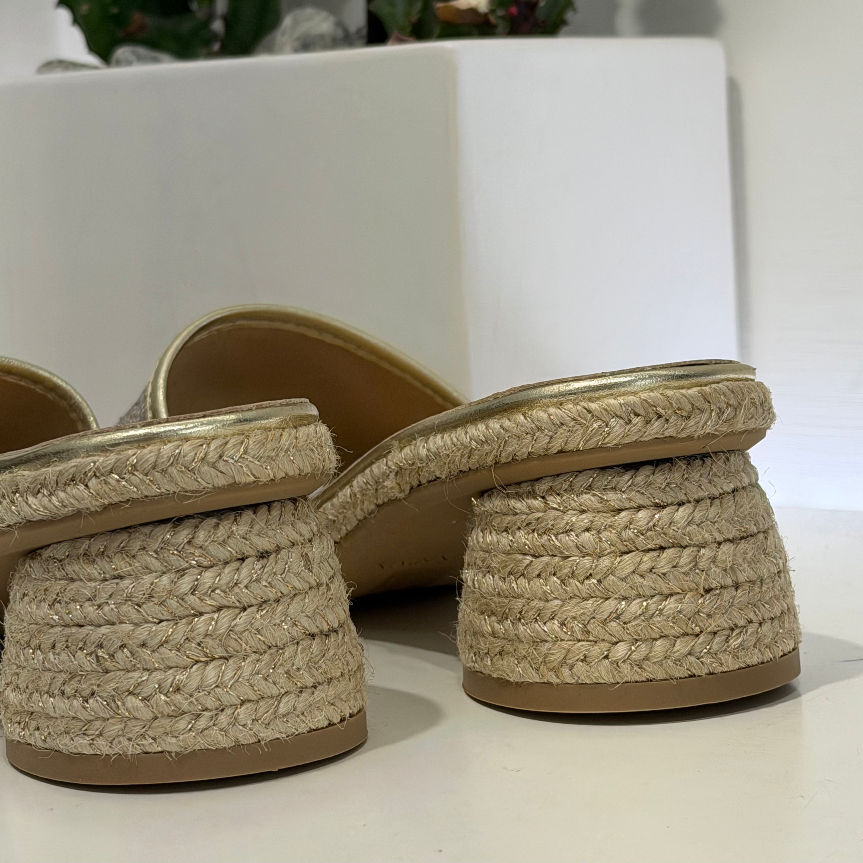 Espadrilles ciabatta LILLI MACAO fascia glitter