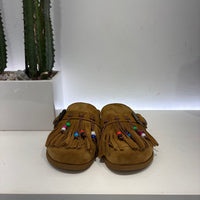 Metisse sabot perle sued color cuoio