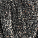 Gonna louguette paillettes grigio scuro/argento