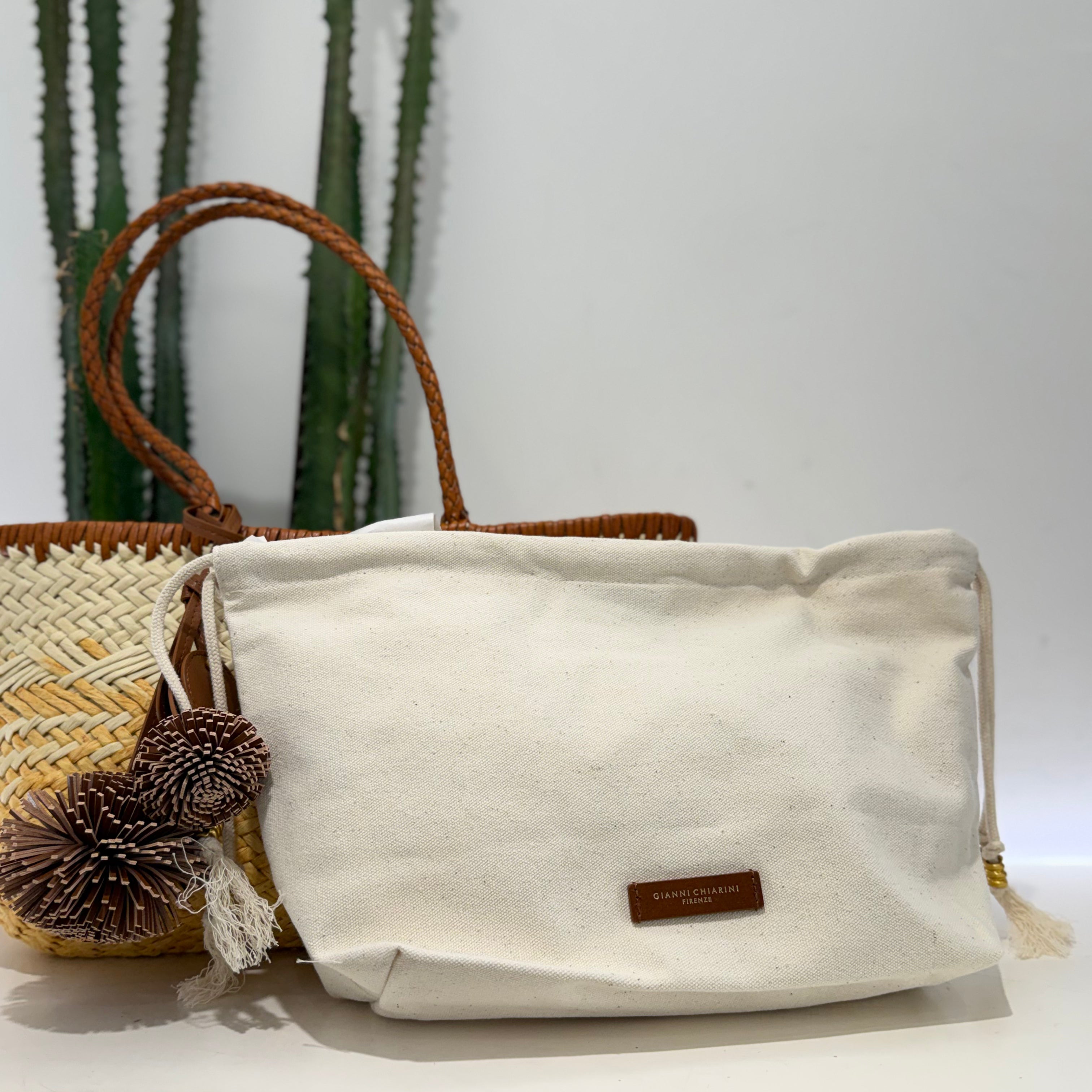 Gianni Chiarini borsa PALOMA RAFIA intrecciata dimensione media