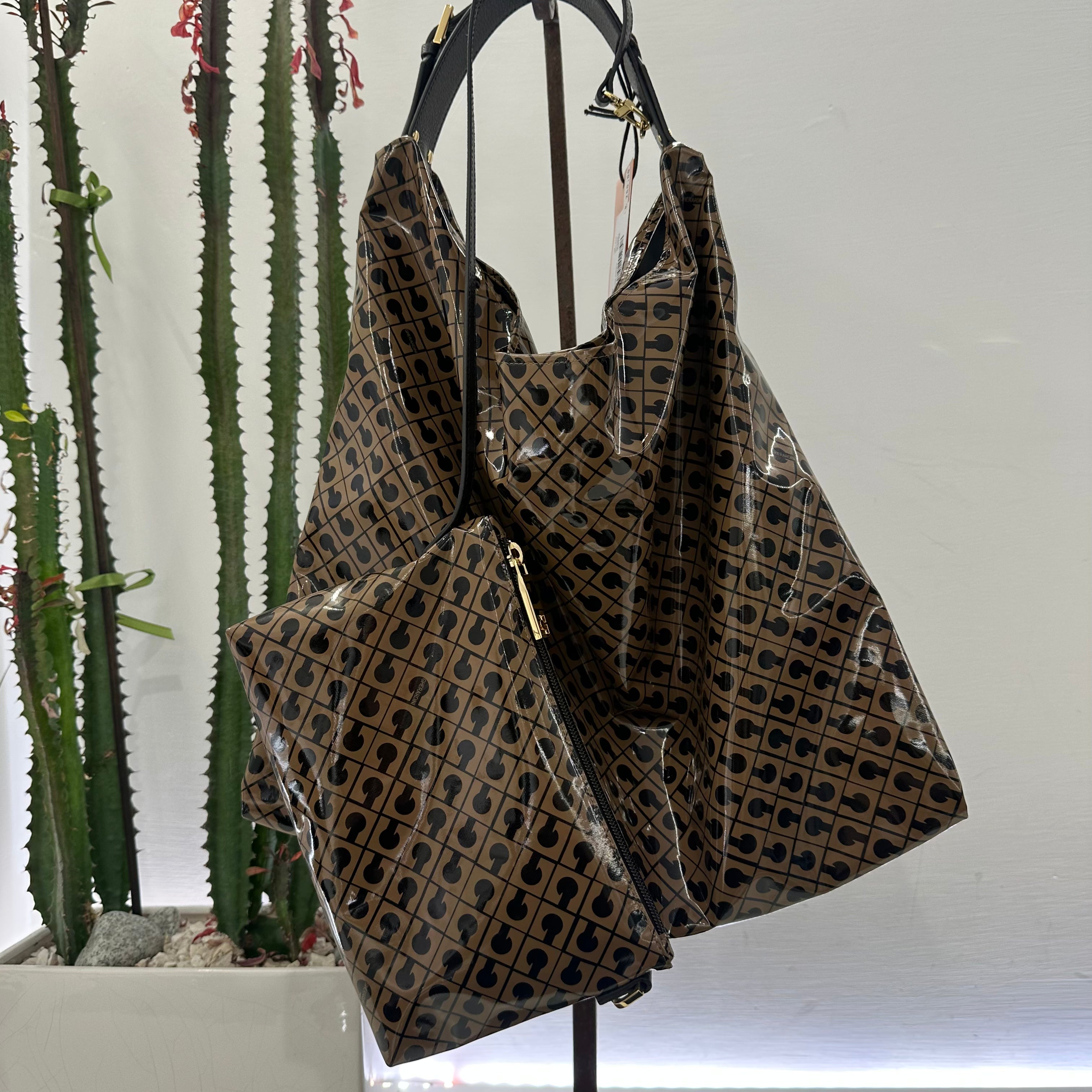 Gherardini borsa CLASSIC HOBO GLOSSY TOFEE