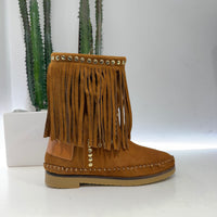 Stivale Indianino suede cuoio borchie e frange