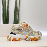 JOIAPARIS sneaker arancione doppio laccio
