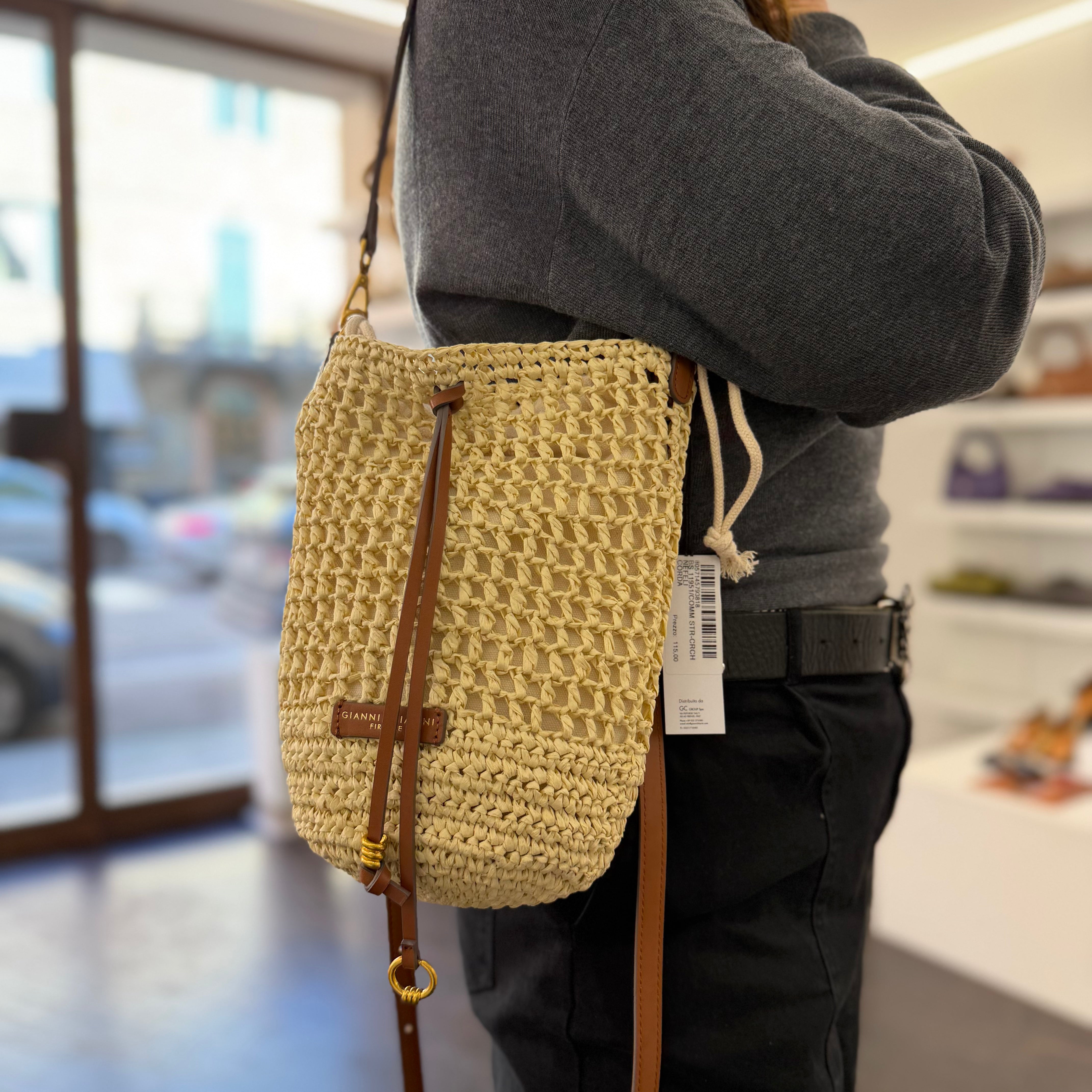 Gianni Chiarini SECCHIELLO NEFELI rafia intrecciata