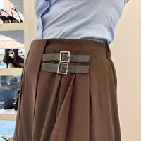 Gonna con fibbie marrone