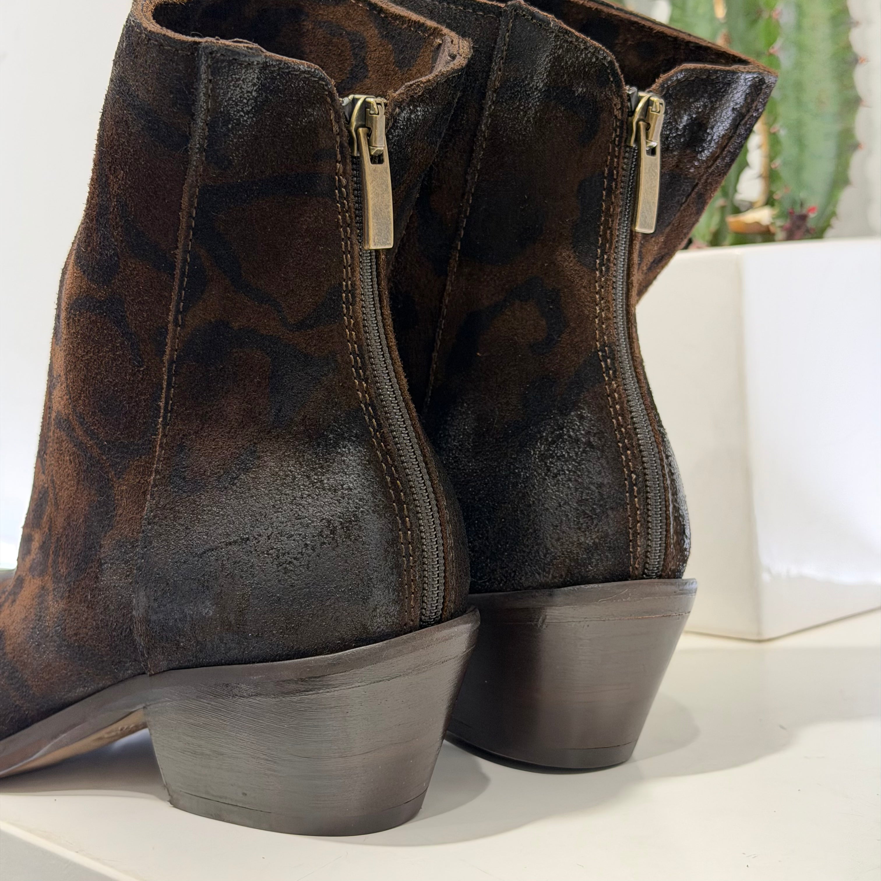 METISSE stivaletto zip texano GIRAFFA tacco 20