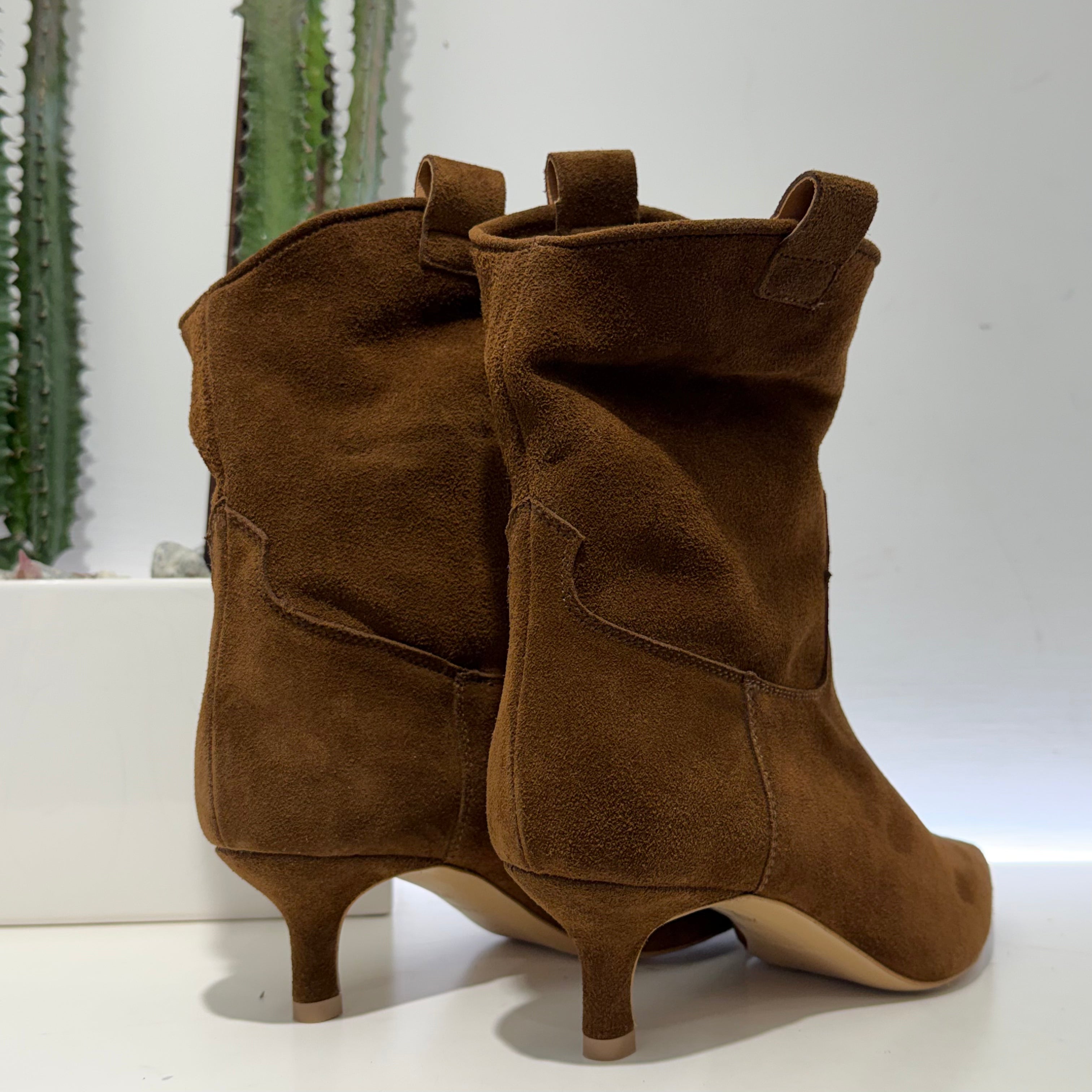 Stivaletto STILE TEX suede cognac
