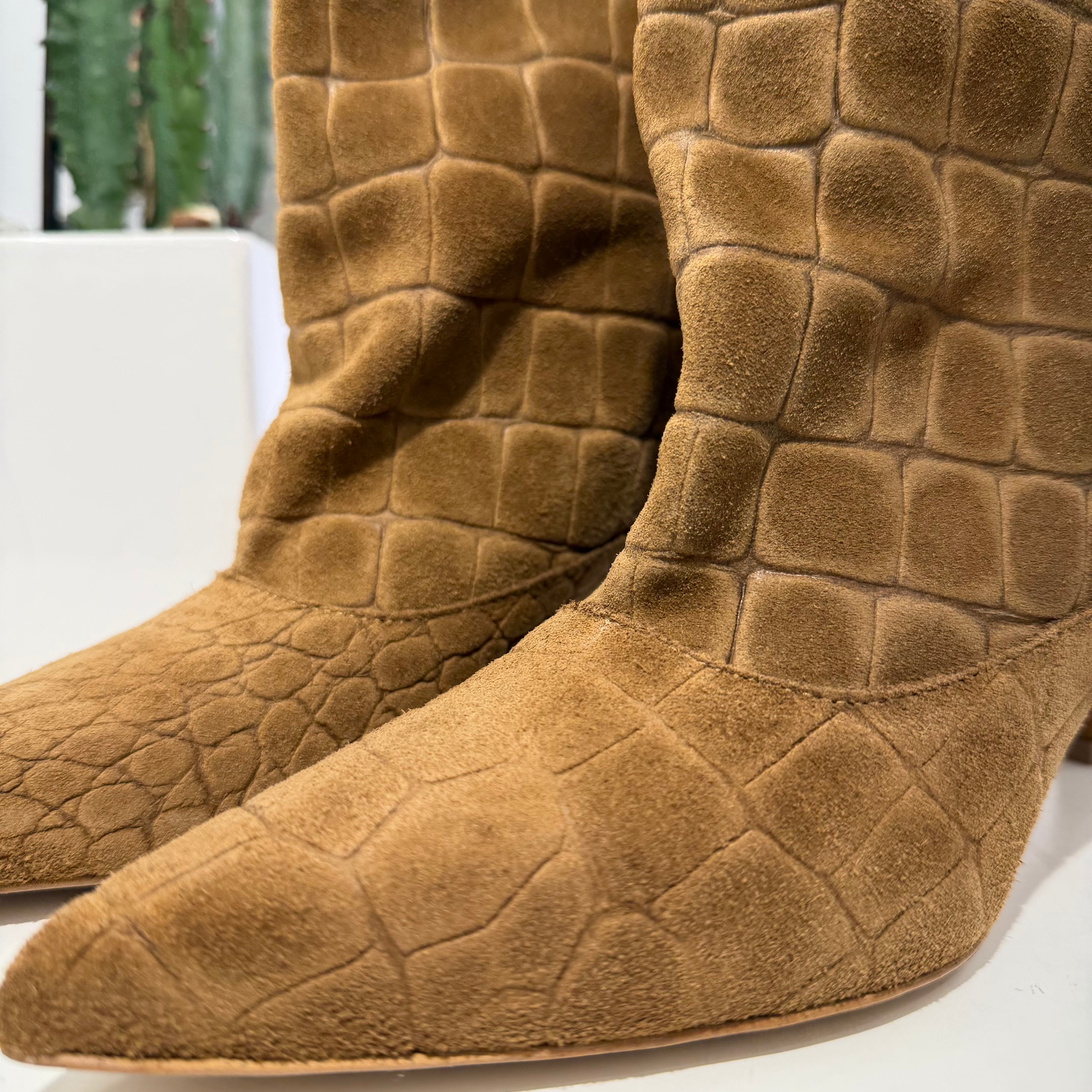 Stivaletto STR4 pelle scamosciata stampa cocco