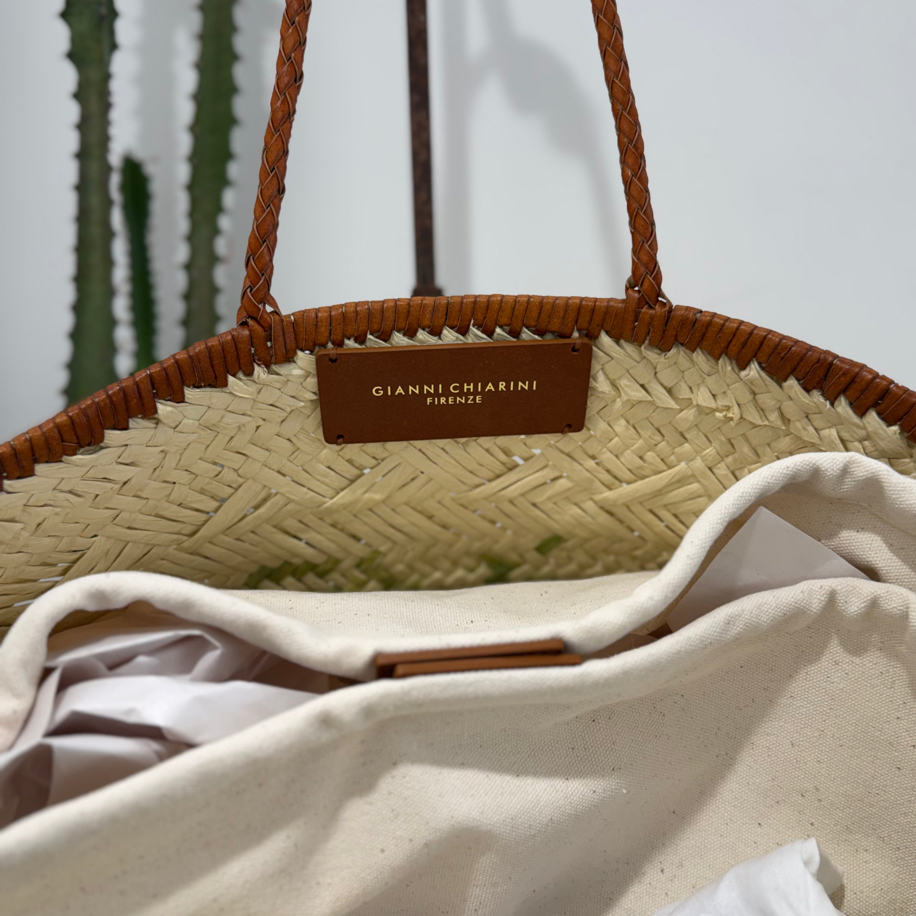 Gianni Chiarini borsa PALOMA RAFIA intrecciata dimensione grande