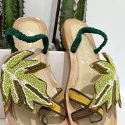 Sandalo Palm Sling Back verde