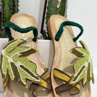 Sandalo Palm Sling Back verde