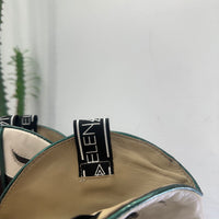 Elena Iachi stivaletto texano pelle moro dettaglio panna