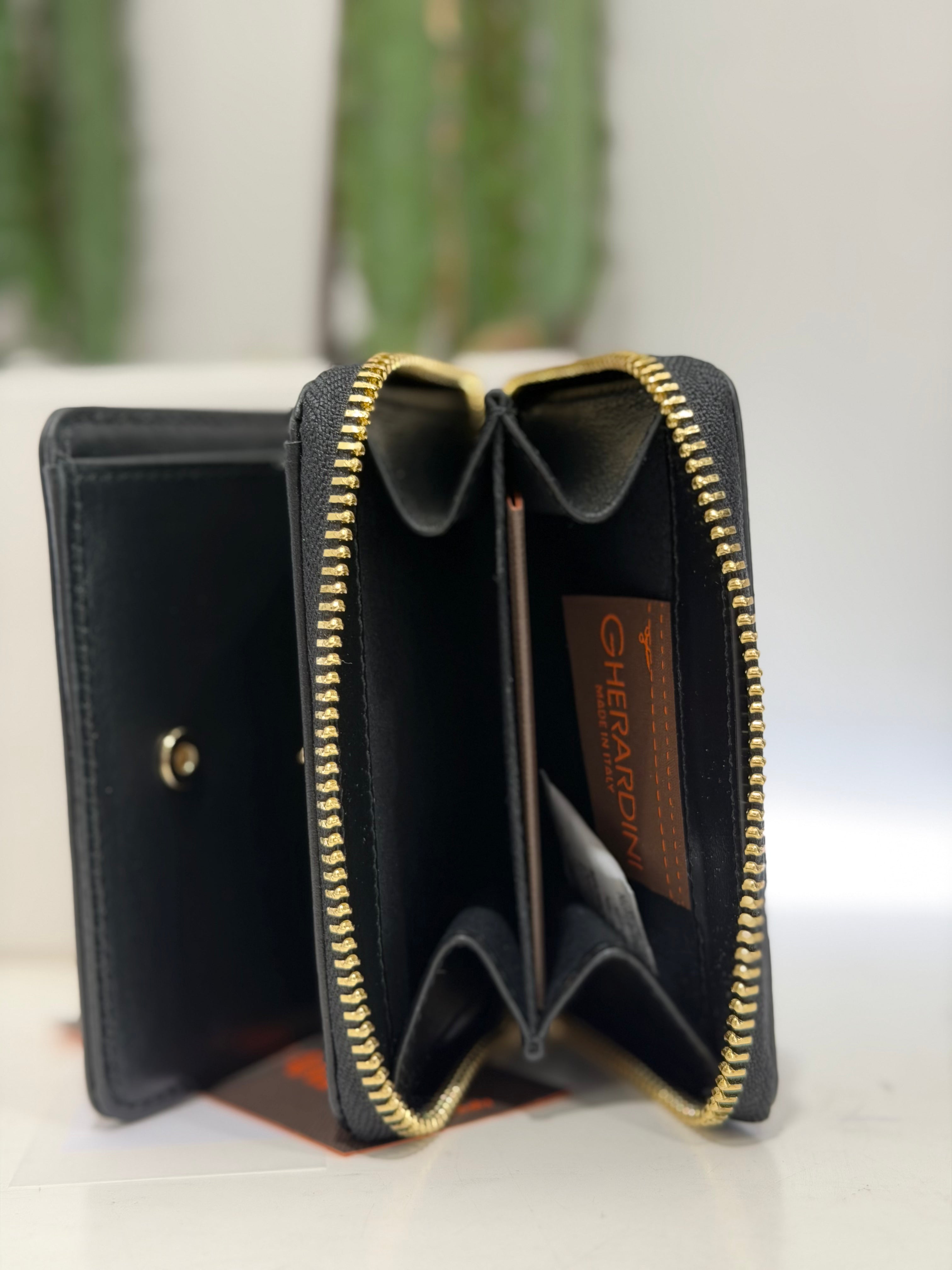 Gherardini Portafoglio ZIP ROUND SMALL MOKA MILLERIGHE