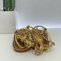 Le Salentine gold platinum flip flop sandal