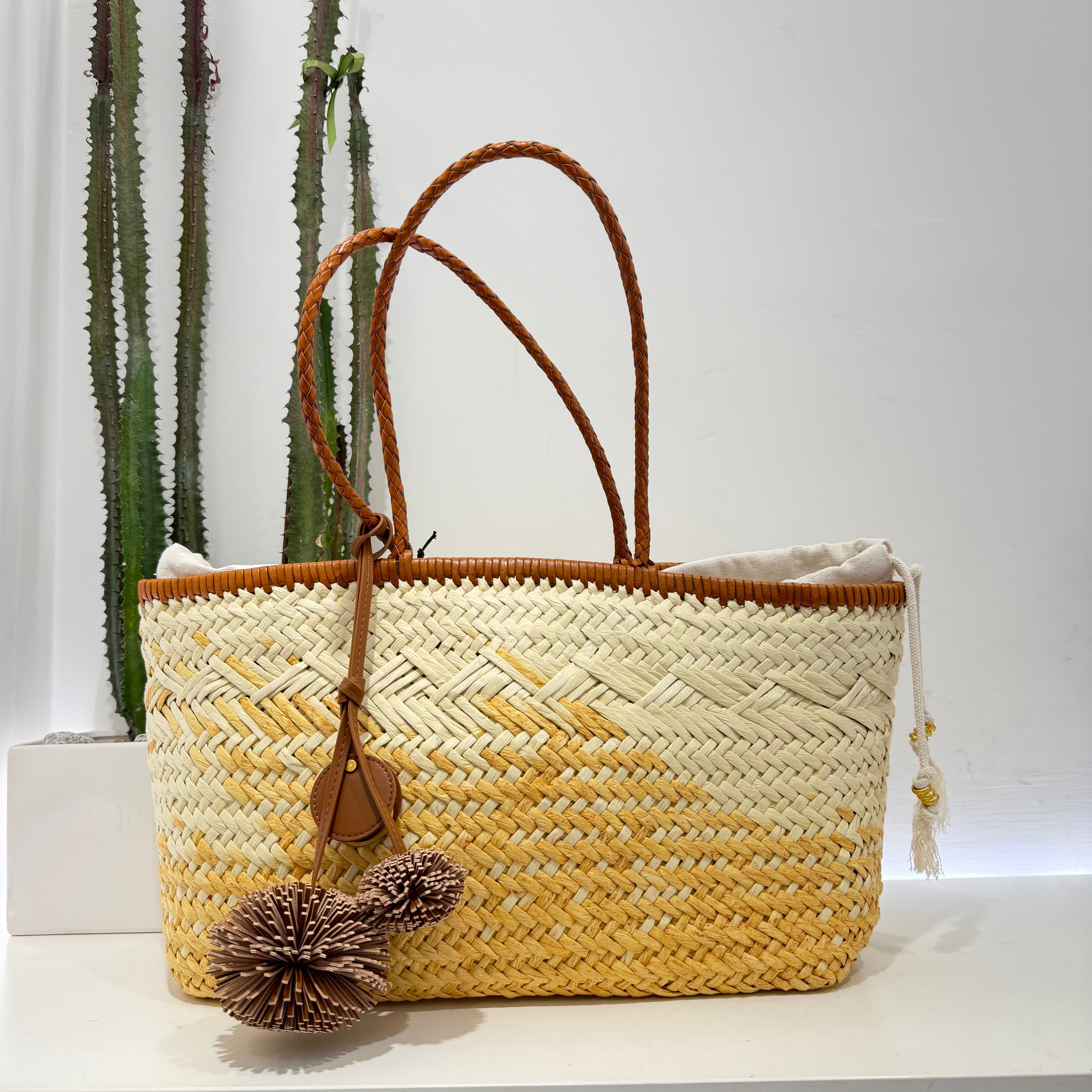 Gianni Chiarini borsa PALOMA RAFIA intrecciata dimensione grande