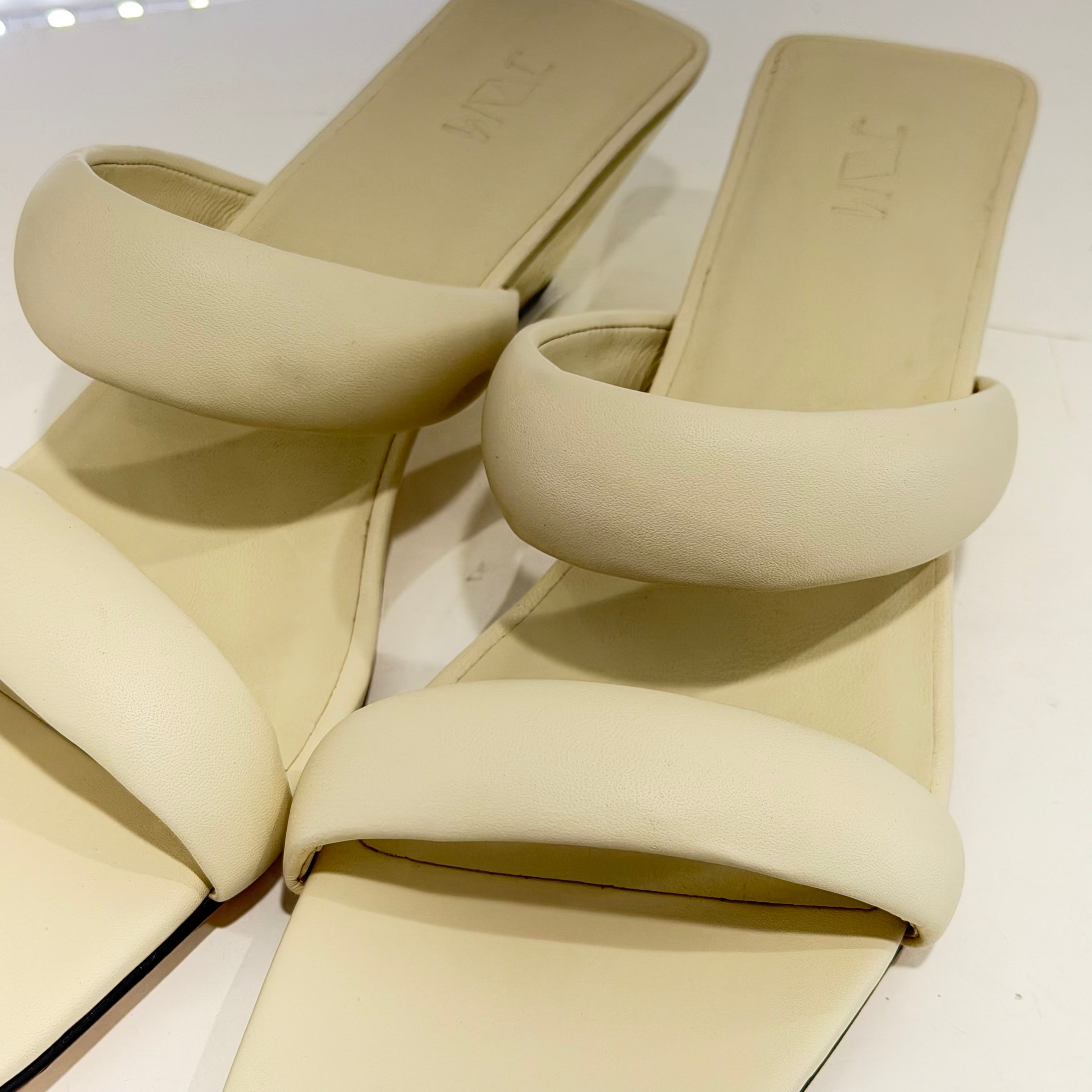 JVAM Ciabatta TRIANGOLO beige tacco 4 cm