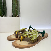 Sandalo Palm Sling Back verde