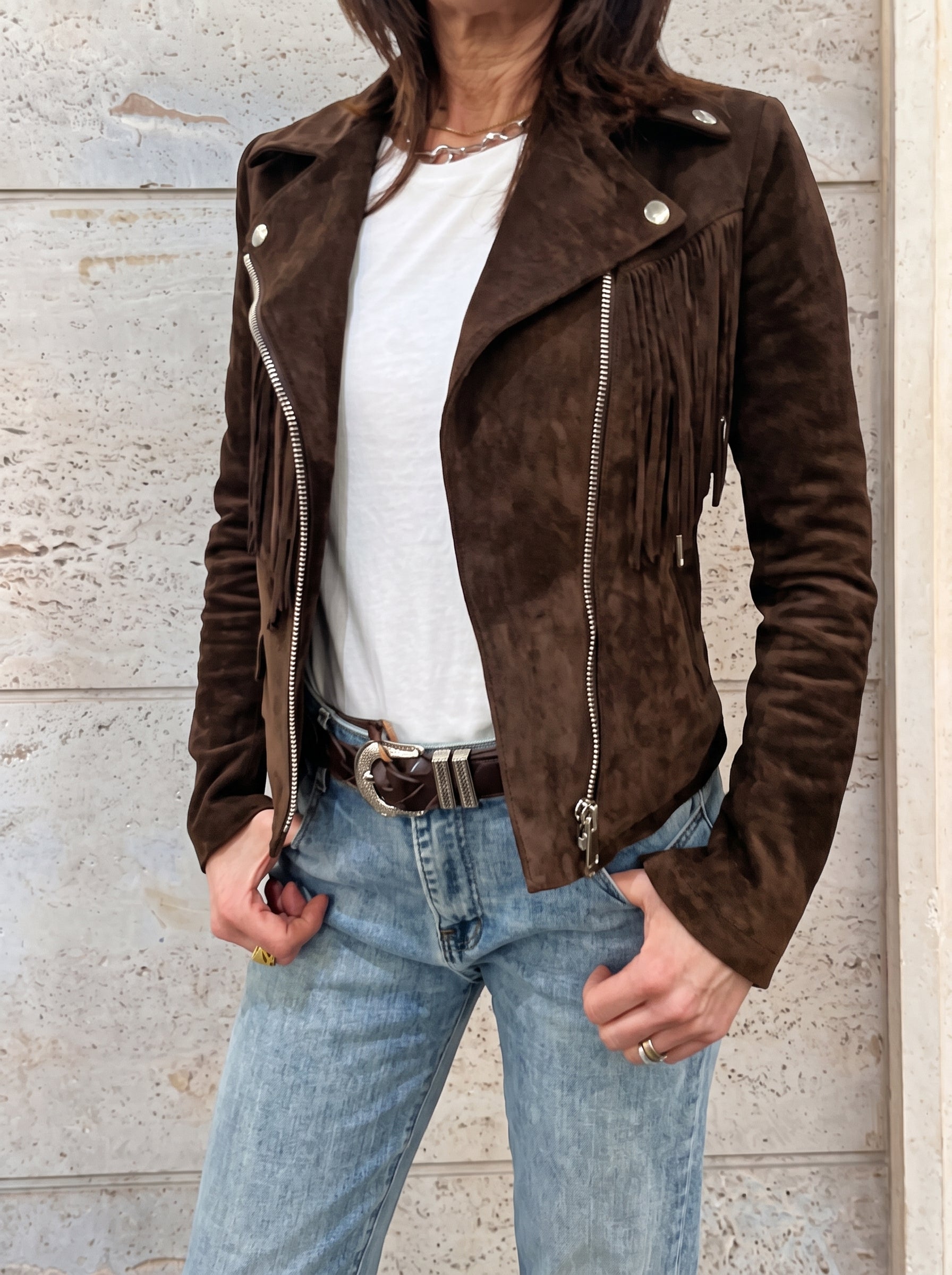 Giacca ARKANSAS  in vera pelle modello chiodo