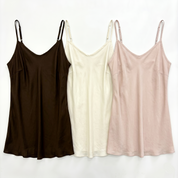Canotta  in satin spalline sottili