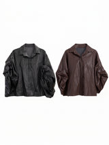 Giacca camicia ecopelle