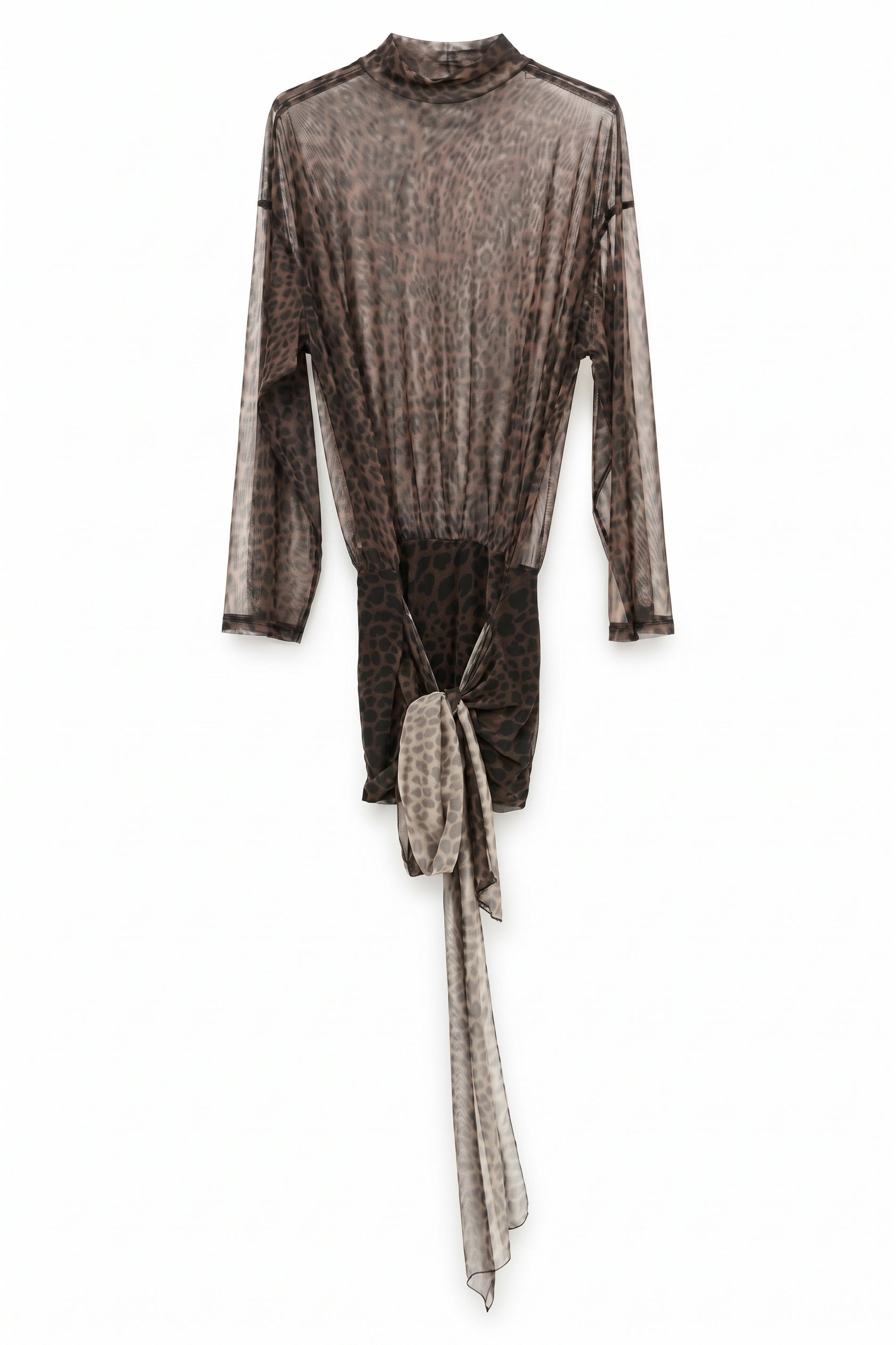KIKISIX abito con nodo in tulle