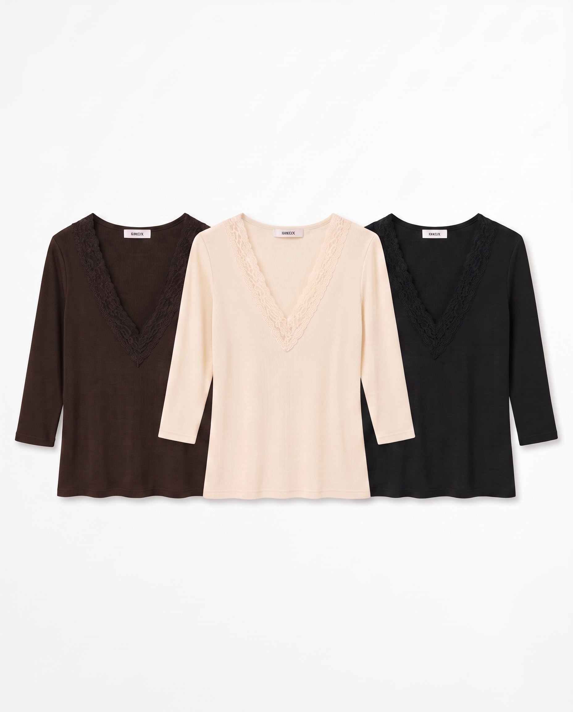 Maglia scollo a V con PIZZO