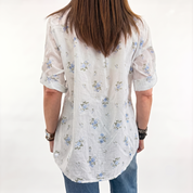 Camicia bianca fantasia fiorellini