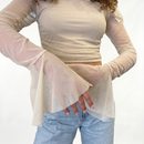 Maglia velo beige