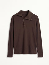 Maglia collo asimmetrico bottoncini