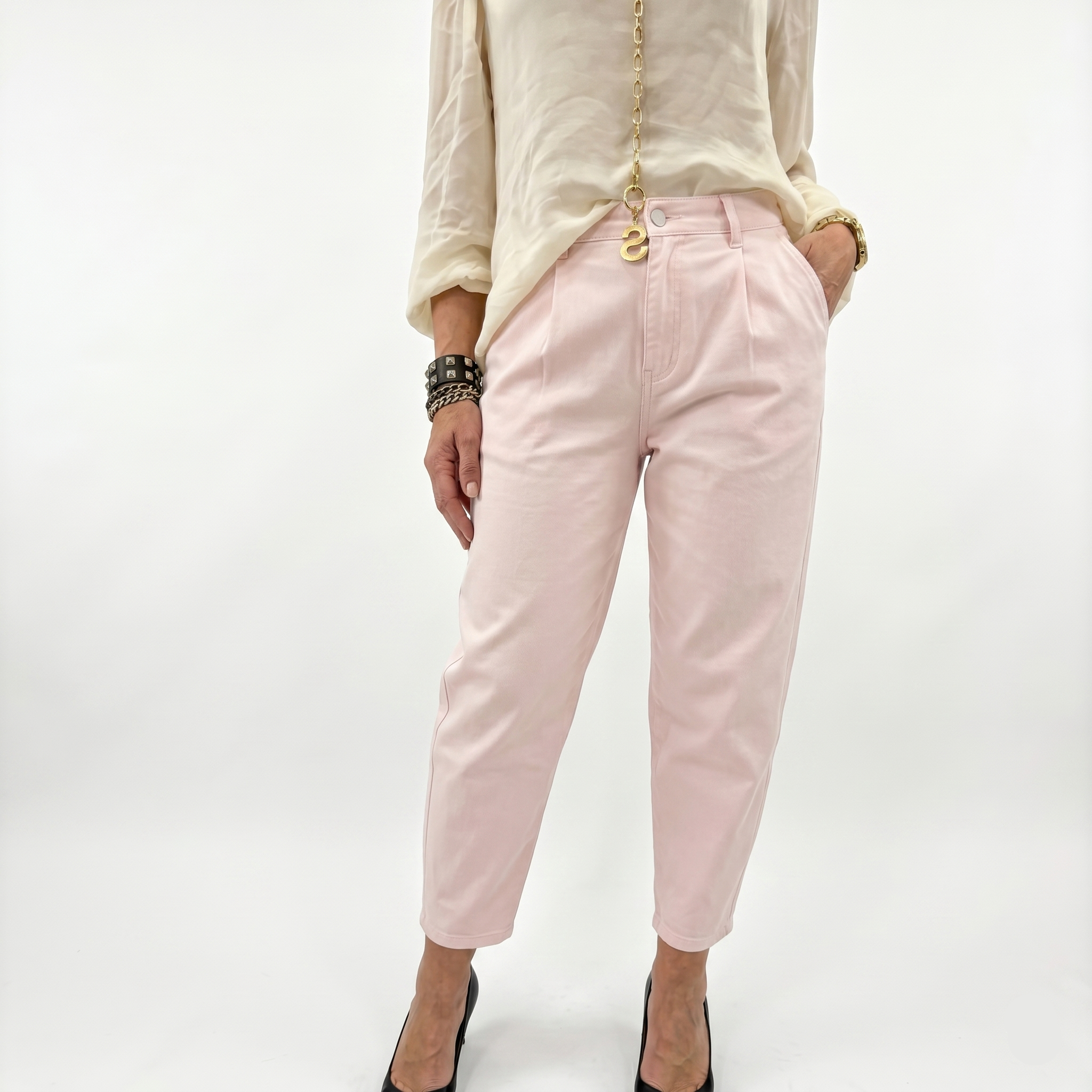 Pantalone jeans ROSITA color rosa