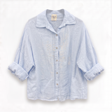 Camicia celeste in lino
