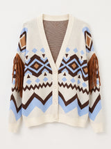 Cardigan Jacquard Etnico