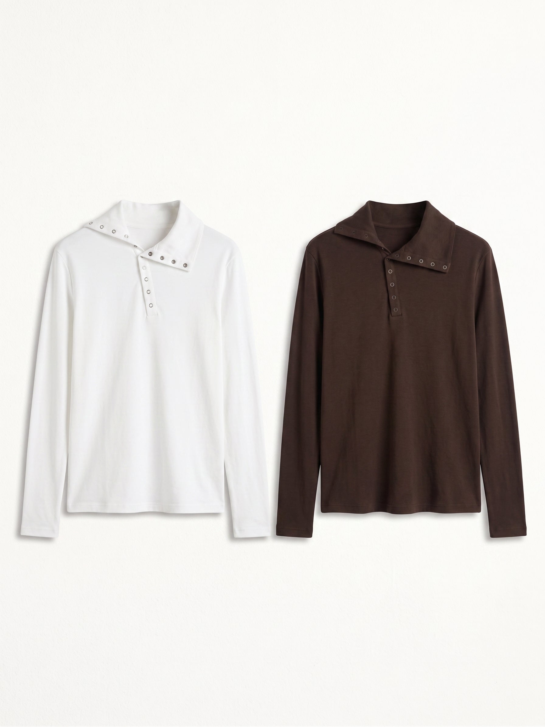 Maglia collo asimmetrico bottoncini
