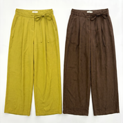 Pantalone gamba larga effetto SETA LAVATA