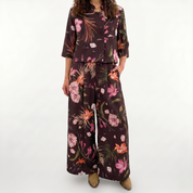 Pantalone fiori moro