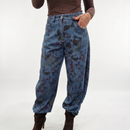Kikisix Jeans balloon FIORI blu