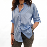 KIKISIX Camicia OVERSIZE CELESTE