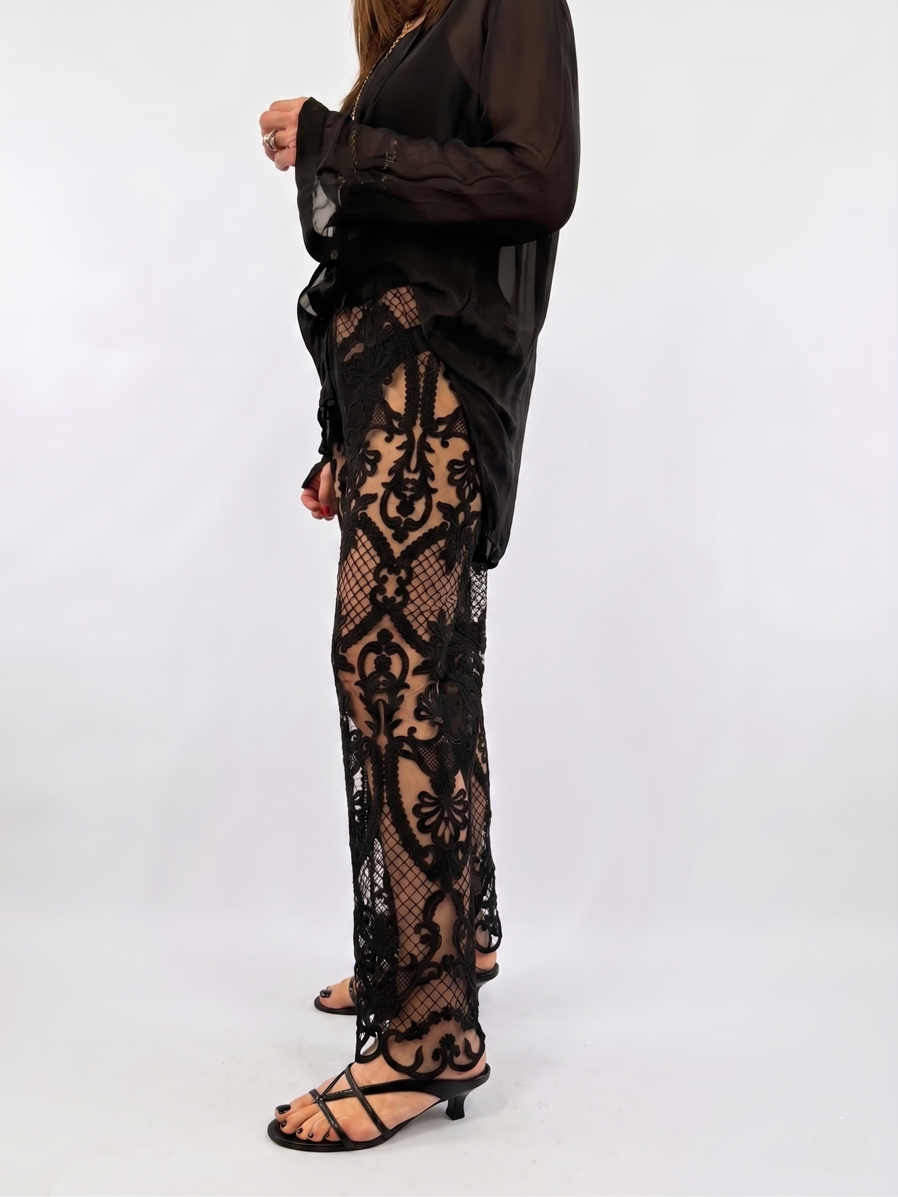 Pantaloni SUNNY pizzo nero
