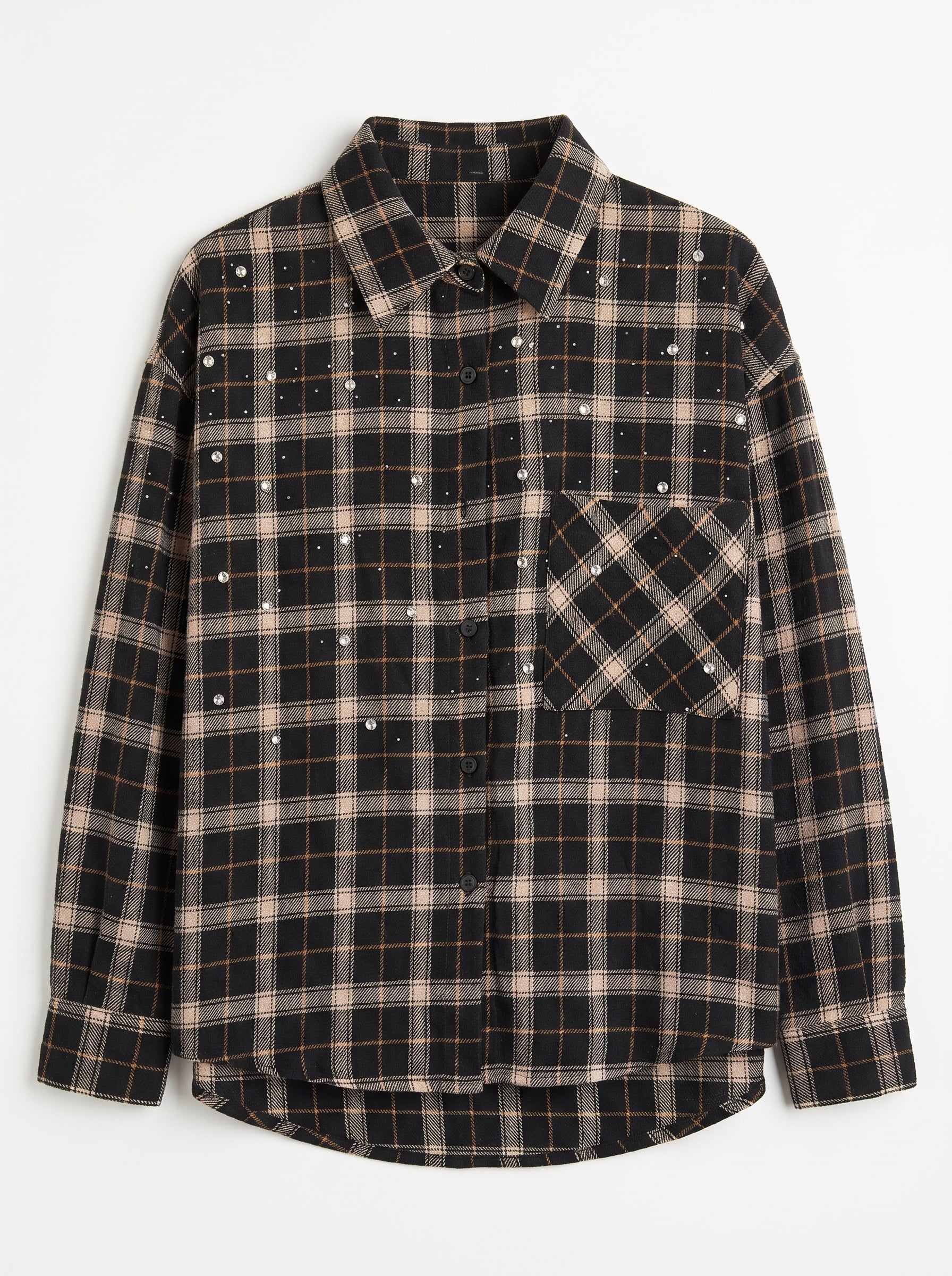 Camicia Check Strass