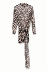 KIKISIX abito con nodo in tulle