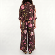Pantalone fiori moro