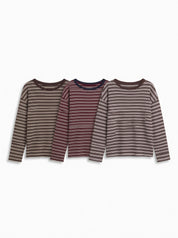 Maglia long sleeve righe