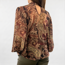 Camicia trasparente stampa damascata
